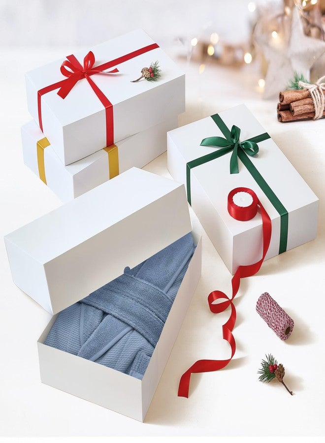 YANGTE 12 Premium Gift Boxes with Lids for Presents, Extra Large White Boxes for Wrapping Gifts, 4-inch Deep Clothing Gift Boxes for Robe, Sweater, Shirt and Christams Gift - Image 3